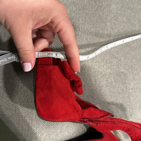 Red Suede Heels - Picture 8 of 8